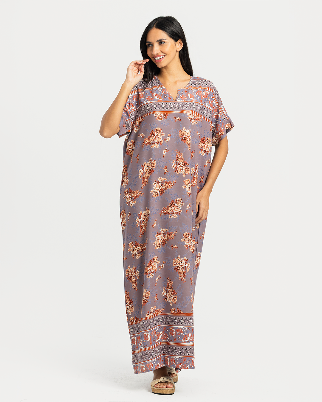 قميص فسكوز نص كم مشجر 68