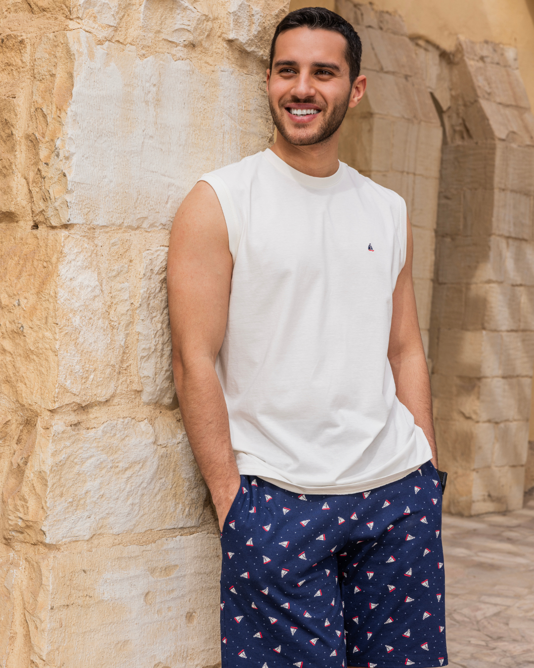 بيجاما كت و شورت قطن