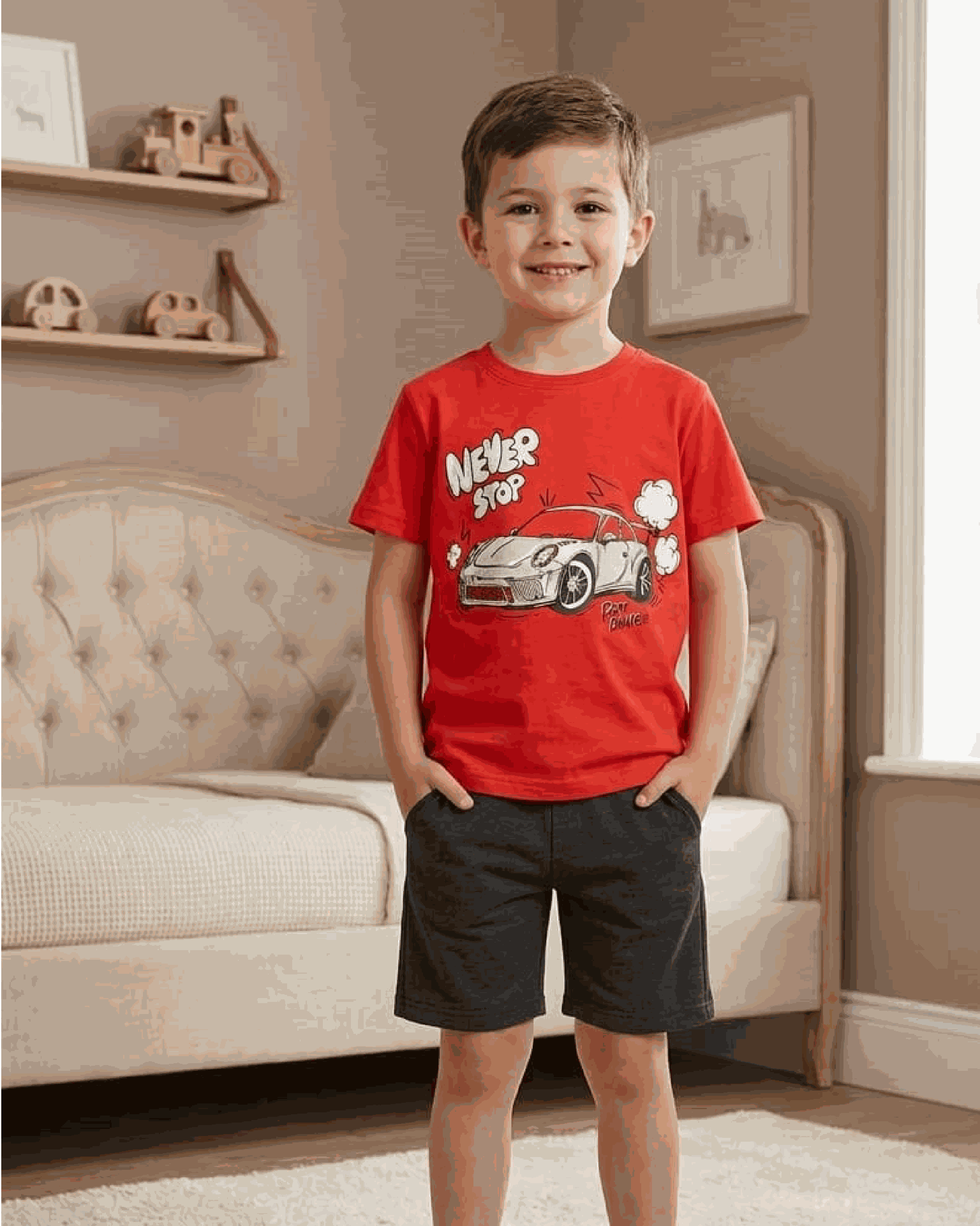 Kids Boys Pajamas Never Stop