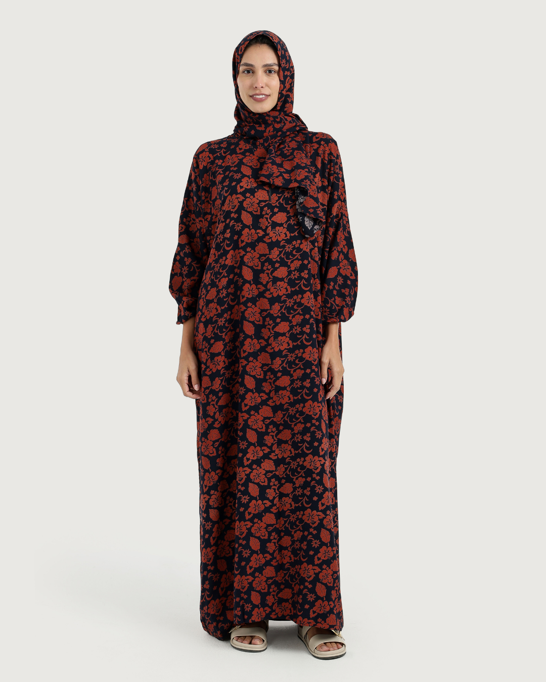 Printed Viscose Abaya 12