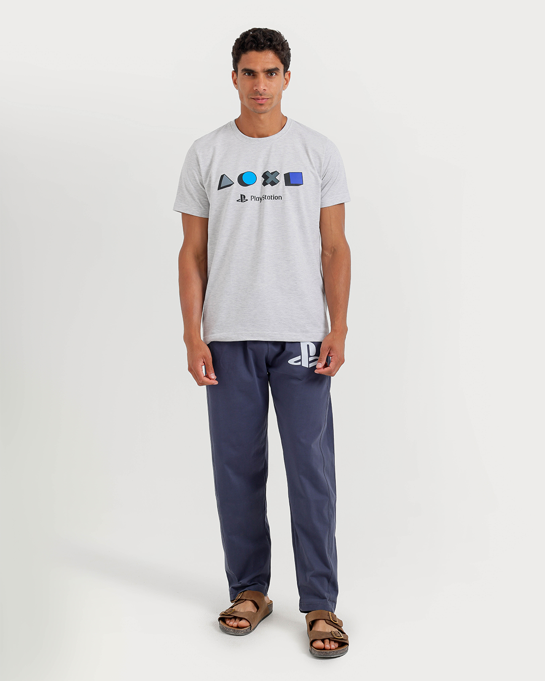 PlayStation Men's Pajama Set Half Sleeve with Pants