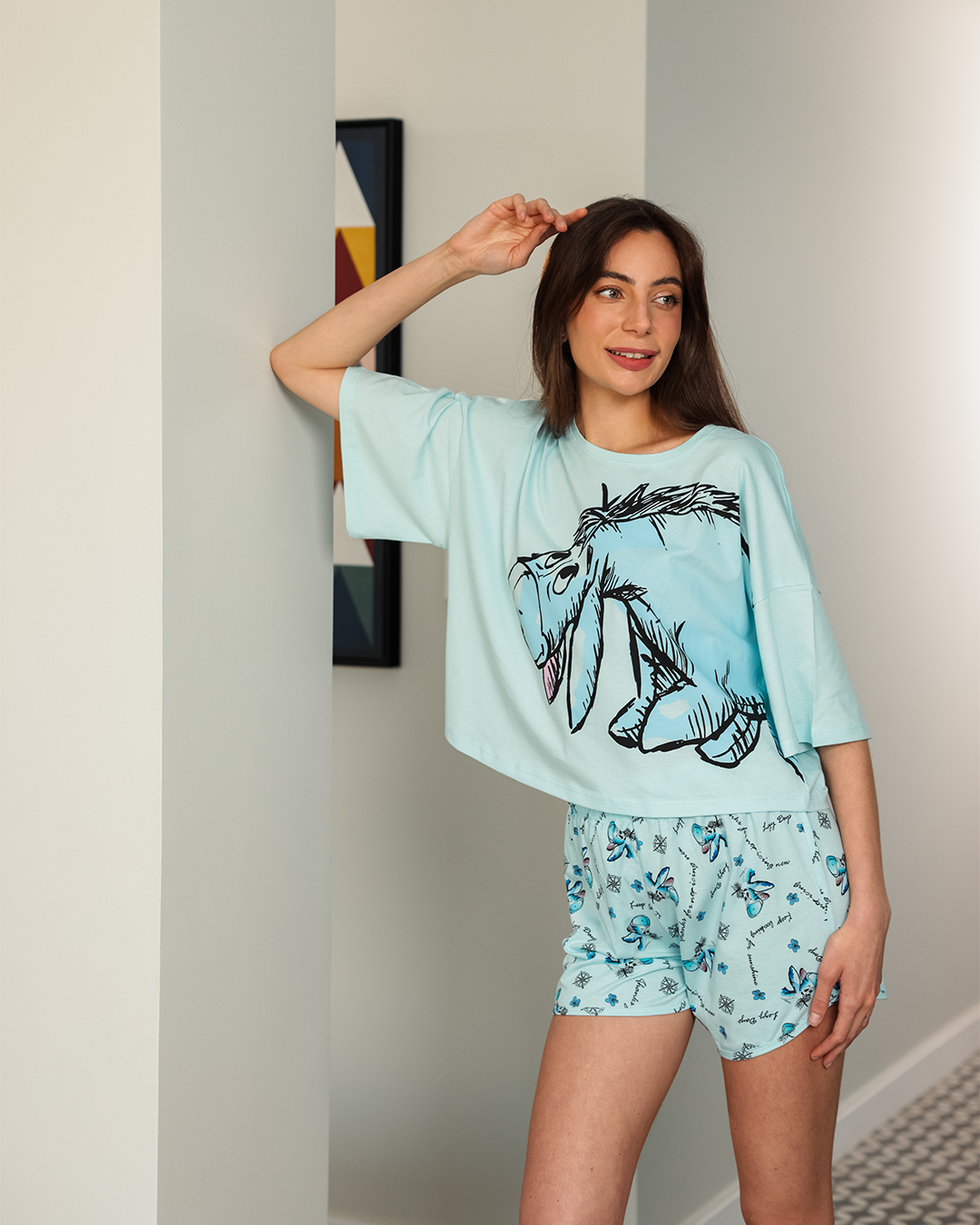 بيجاما حريمي نص كم ايوري اوفر سايز