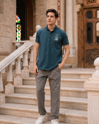 GLV sailing club men's pajamas with printed buttons on the chest