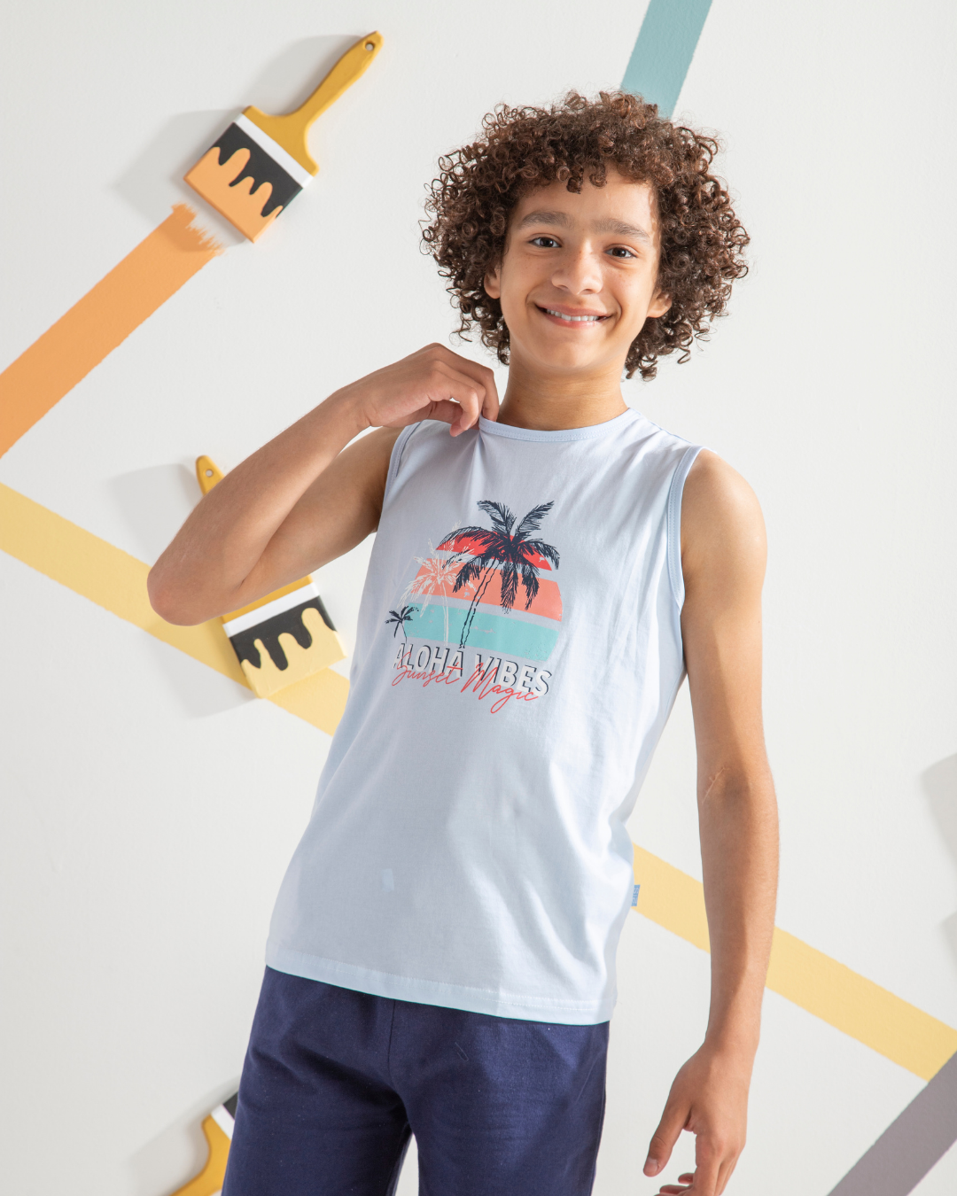 Aloha Vibes تيشرت اولادي كت قطن 100%