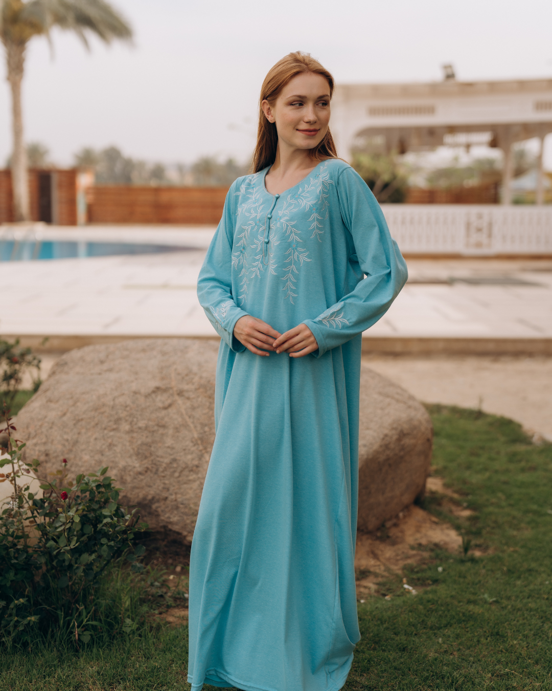 قميص حريمي كم راوند زراير مطرز فروع