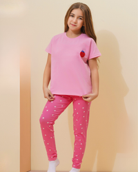 Strawberry Girls' pajama half sleeve pants