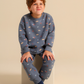 Boys' winter pajamas with a colorful car print