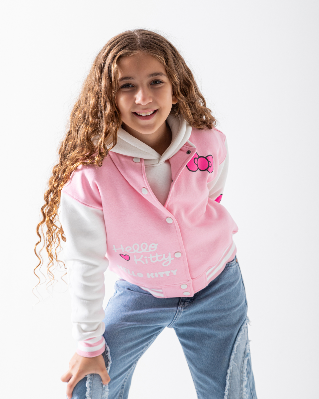 HELLO KITTY سويت تيشرت بيسبول