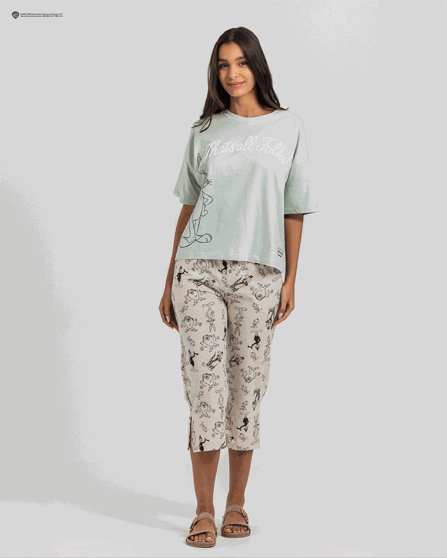 Looney Tunes That's All Folks Women Pajama