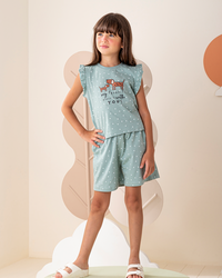 بيجاما شورت قطن الجراء السعيدة