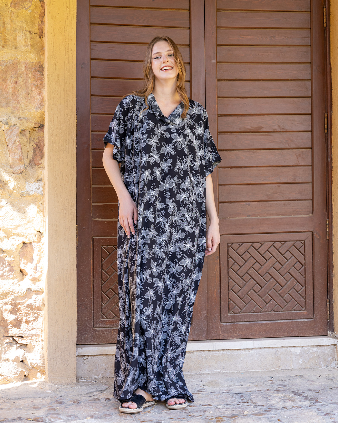 قميص فسكوز مشجر نص كم 114