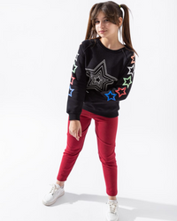 super star  بيجامه بناتي   بناتي وسط