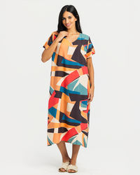 قميص فسكوز نص كم مشجر 66