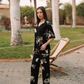 Classic half sleeve pajamas with lace