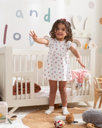 dress pointelle baby girls floral print dress