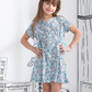 Blue Paisley girls printed dress