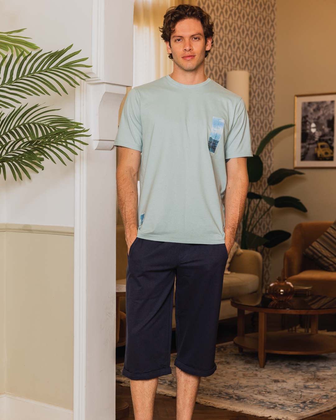 Sea View بيجاما رجالي نُص كُم