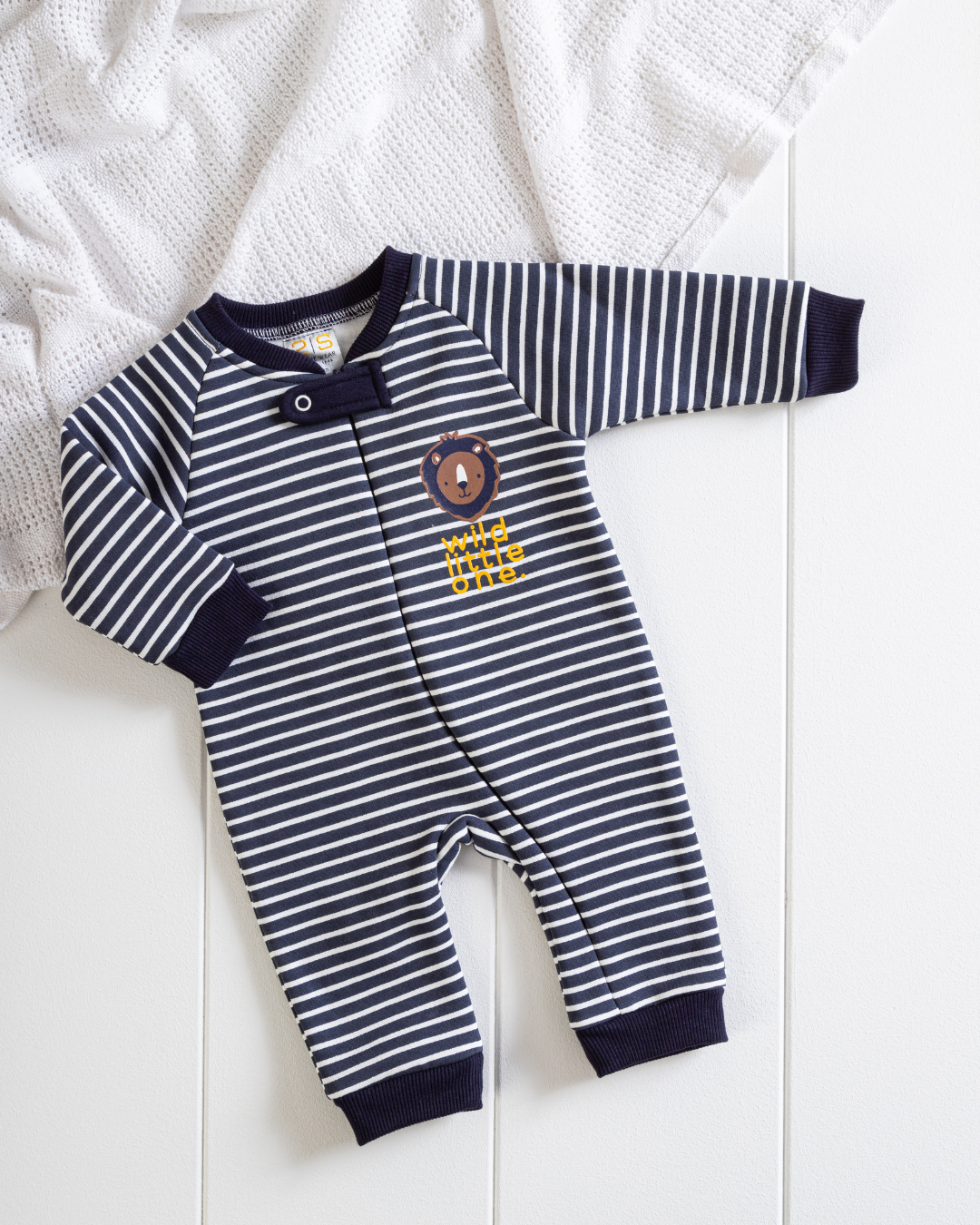 Boys melton romper wild little one