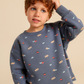 Boys' winter pajamas with a colorful car print