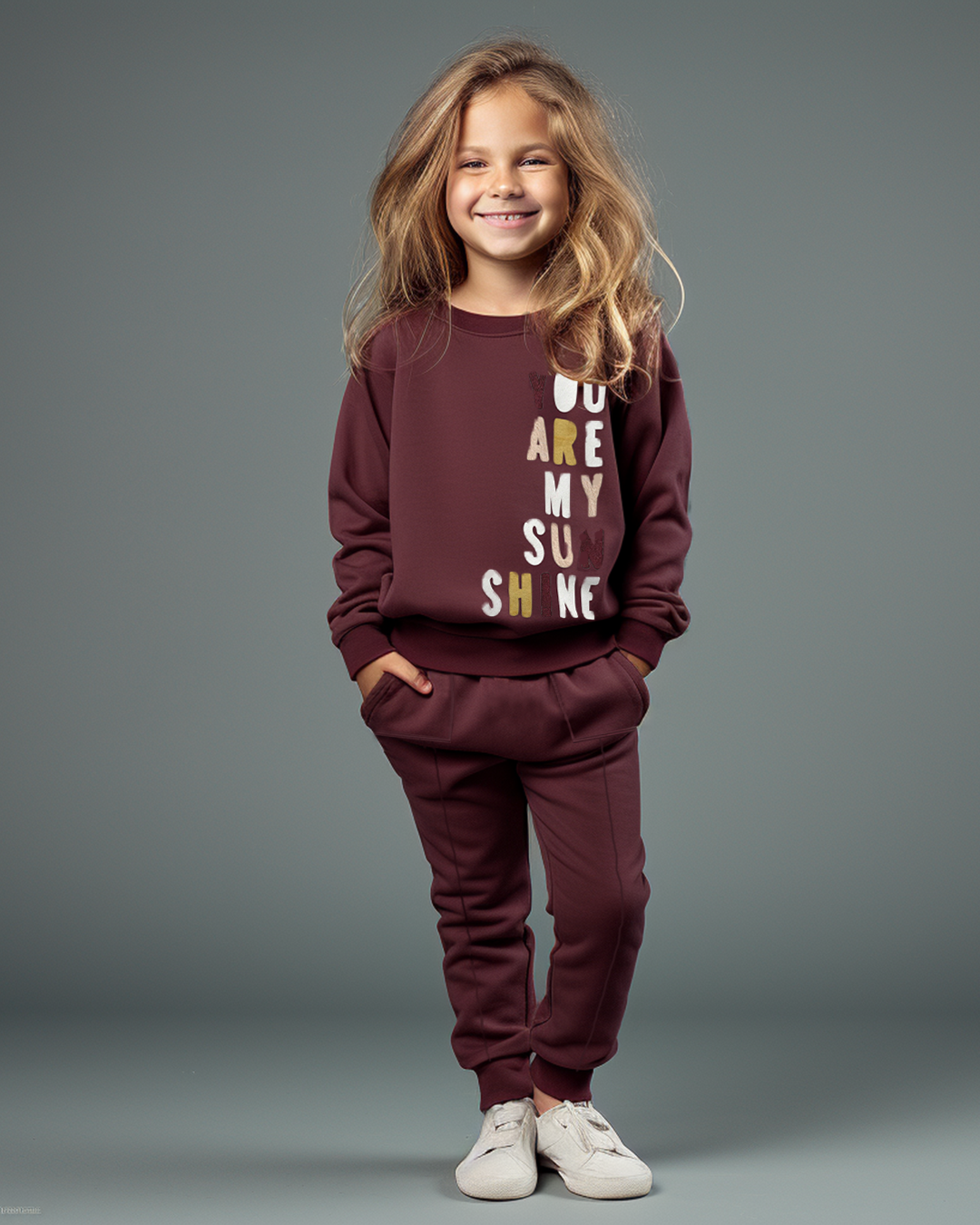 You are my Sunshine Girls' long sleeve Fleece Set