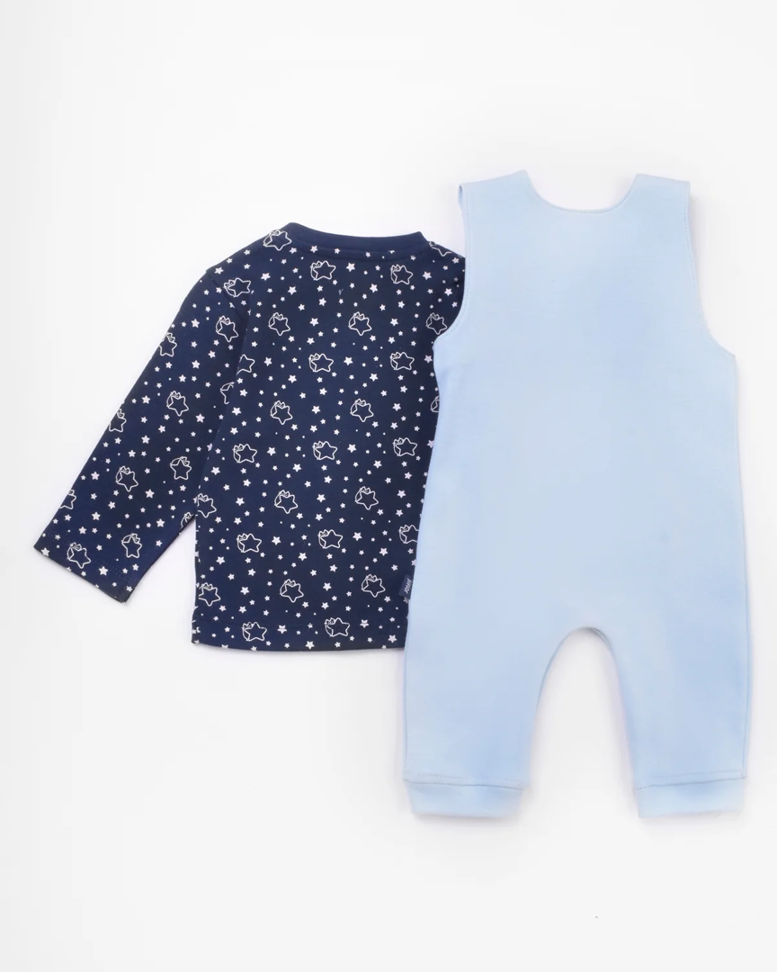 Moon Cat سالوبيت اولادي حمالة وتيشرت مطبوع