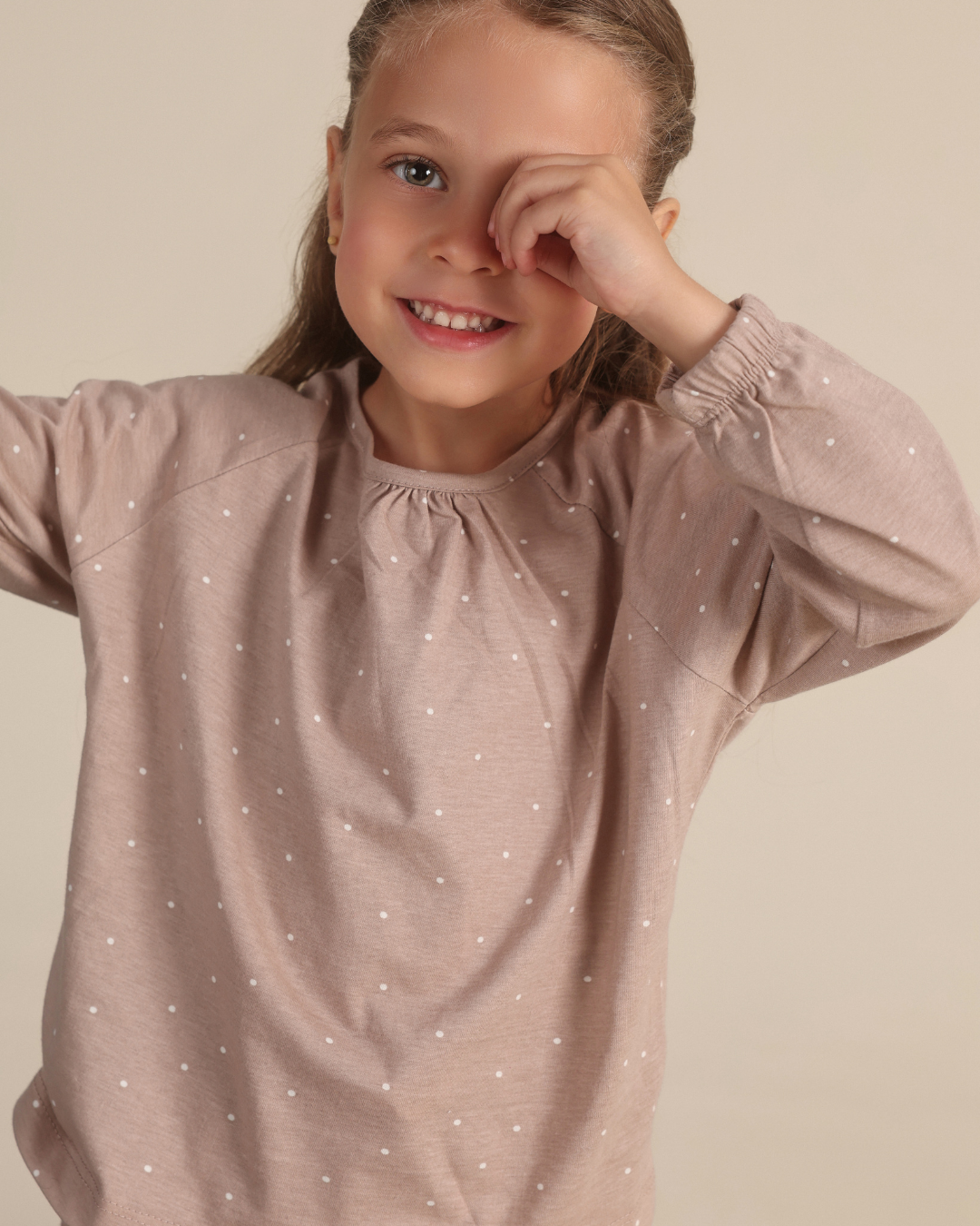Girls Pajama in soft dots