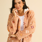 Enjoy Warmth in a fuzzy beige pajama