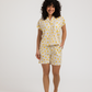 Cute lemon women's button-up pajamas