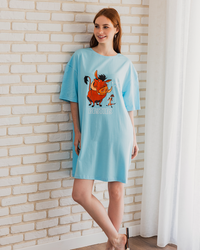 timonpumbaa women's night shirt, half short sleeves