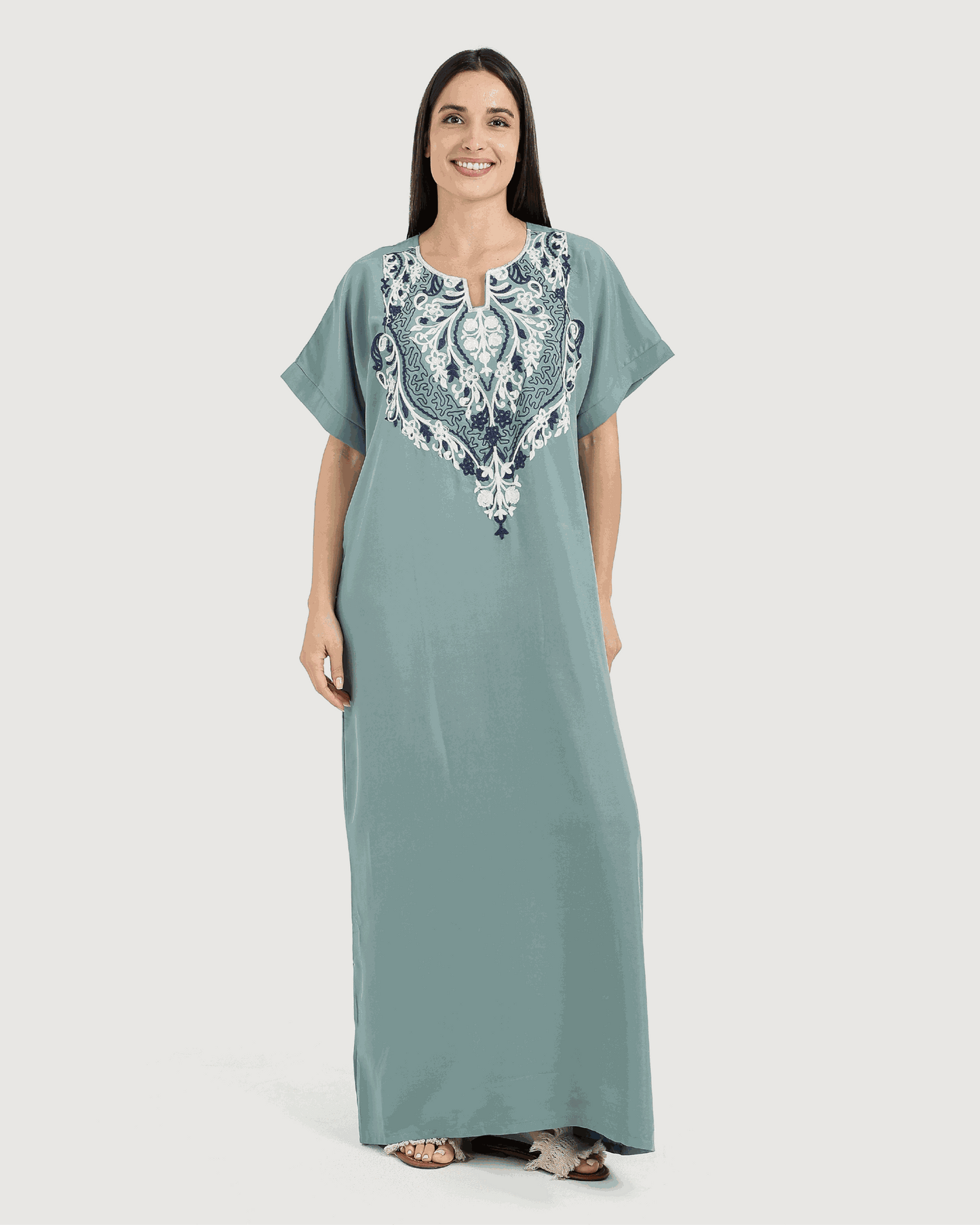 Half-Sleeve Embroidered Dacron Shirt 6