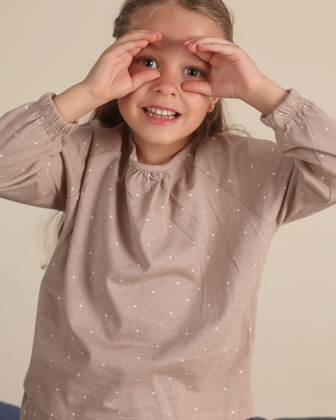 Girls Pajama in soft dots