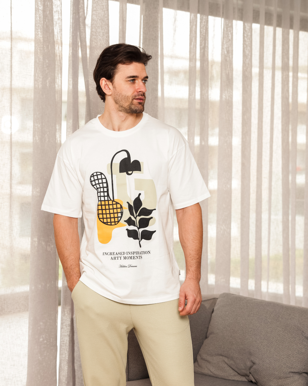 بيجاما نص كم كولا عريضة و بنطلون جاكارد