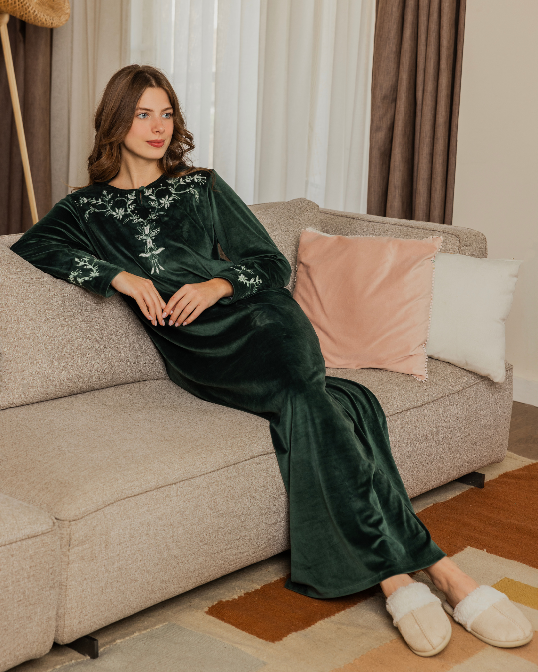 نايت شيرت حريمي سادة تطريز