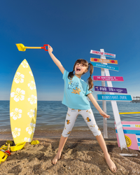 garfild lucky girls pajamas, jersey, half sleeves and pentagram