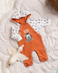 Snow  happy winter سالوبيت بيبي بالكبيشون مطبوع