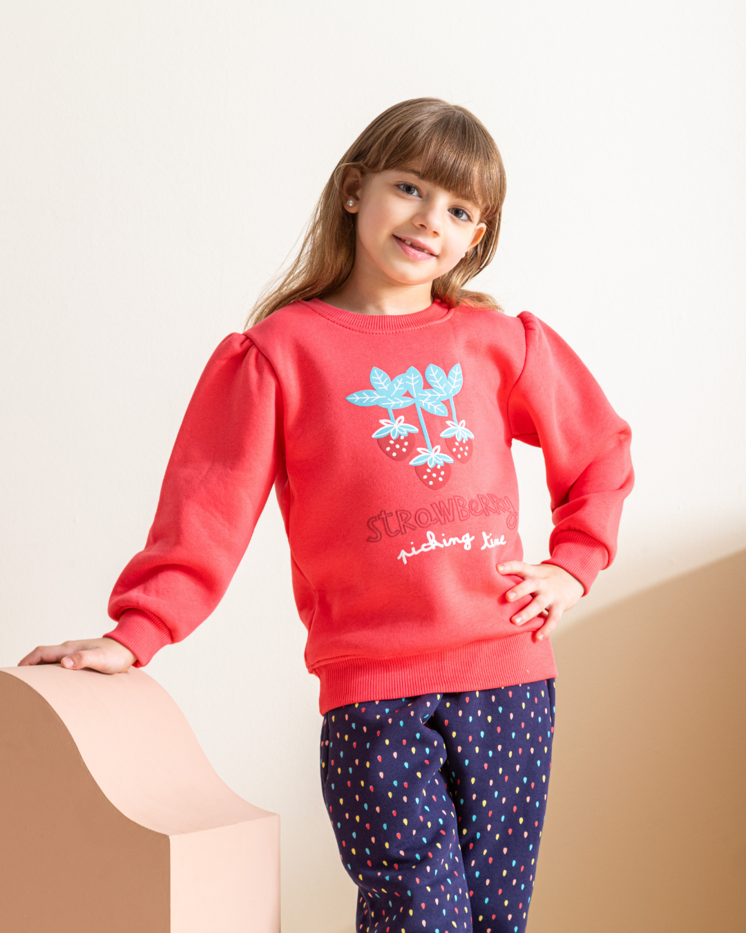 Strawberry kids pajamas, girls, Milton