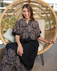 139 Polka dot half sleeve viscose shirt