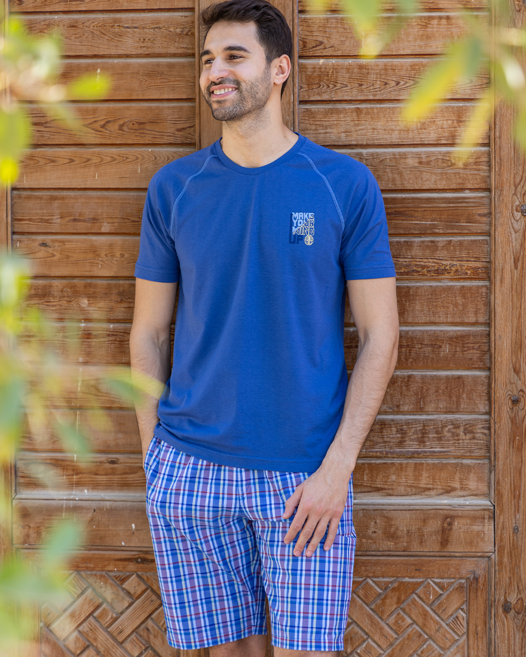 بيجامه رجالي راوند طباعه عالصدر شورت كاروه