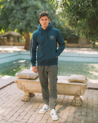 G/V GALVANI EXCHANGE Men's hooded pajama with pockets and chest print