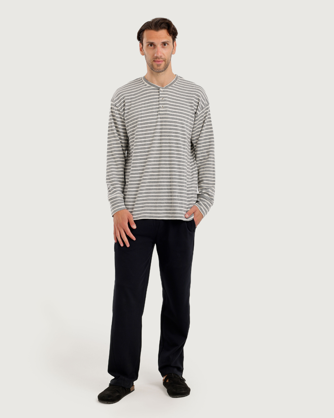 Relax in Style Men Striped Pajama