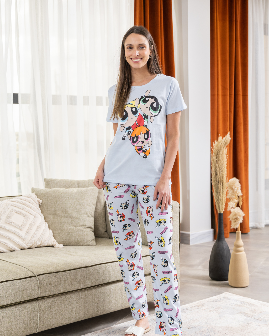 Power Puff women's pajama half pants