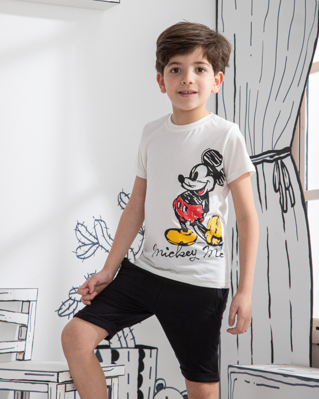 Mickey Mouse بيجاما أولادي نُص كُم