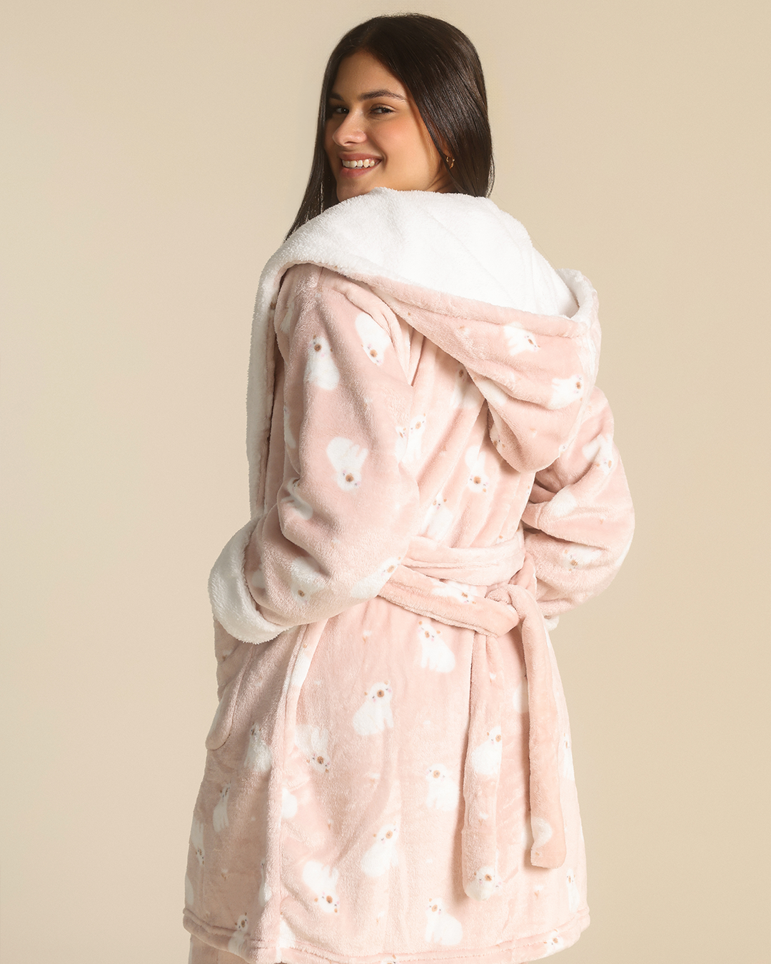 Lovely Bears Women Robe in Pink