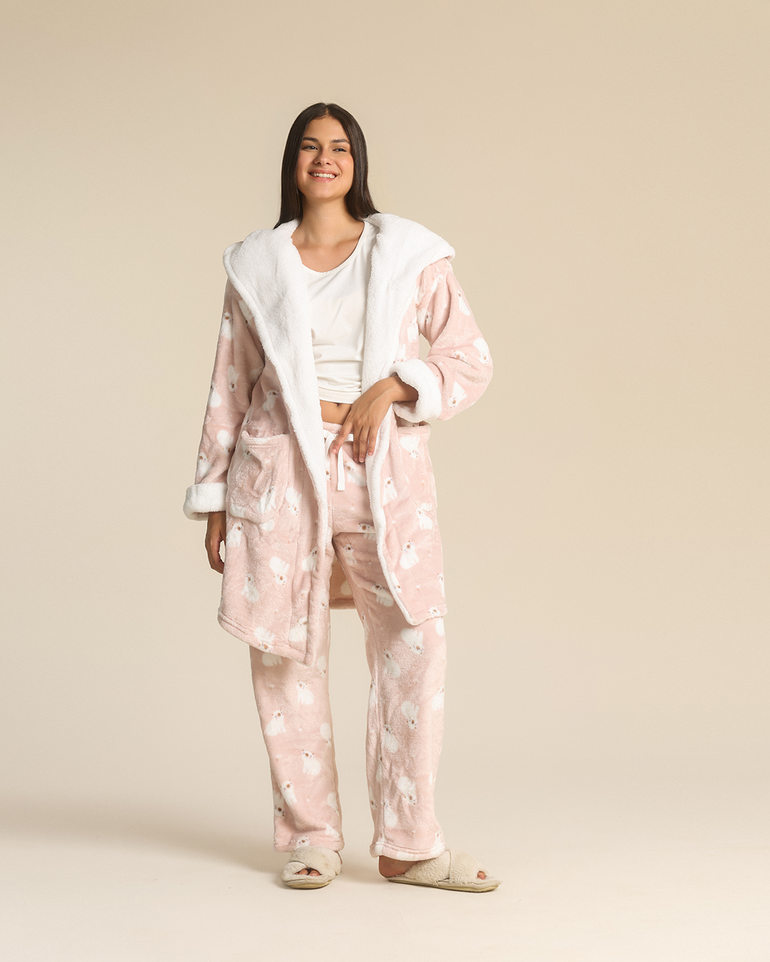 Lovely Bear Women Pant in Pink