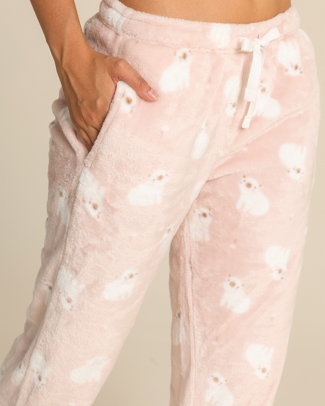 Lovely Bear Women Pant in Pink