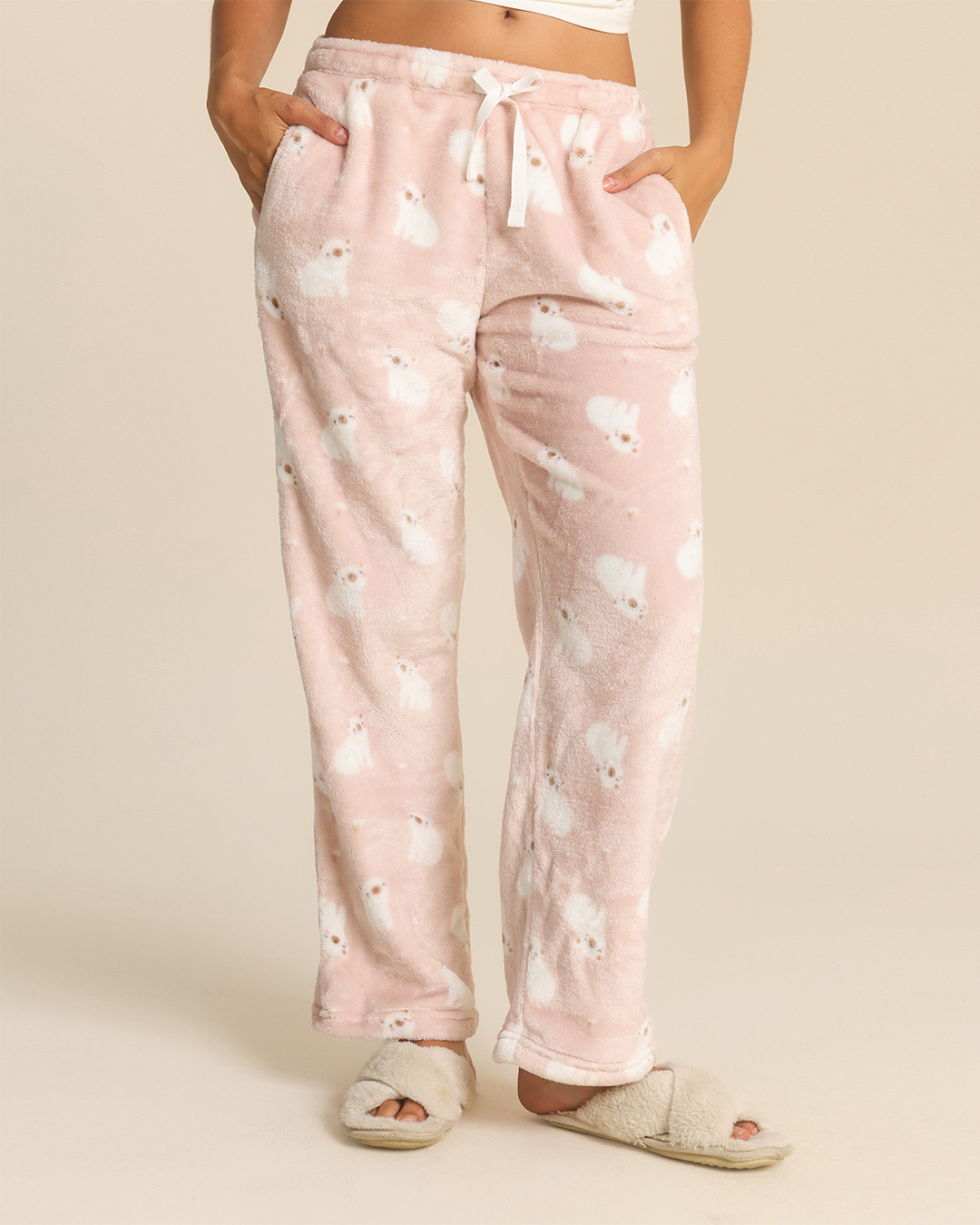 Lovely Bear Women Pant in Pink
