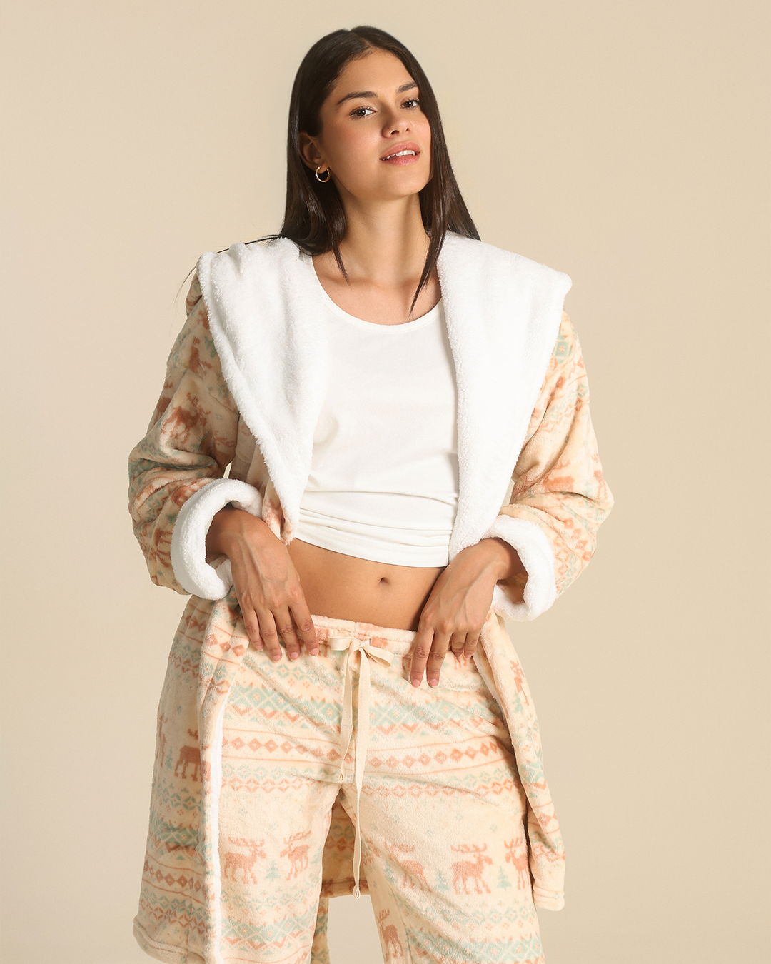 Nordic vibes women robe