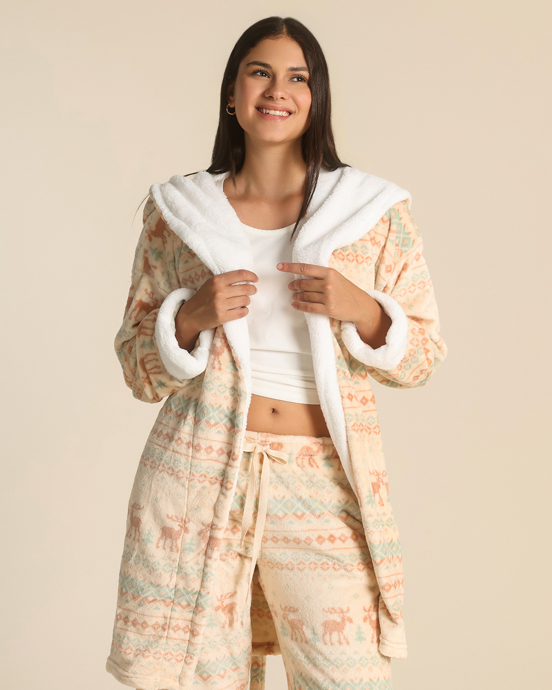 Nordic vibes women robe