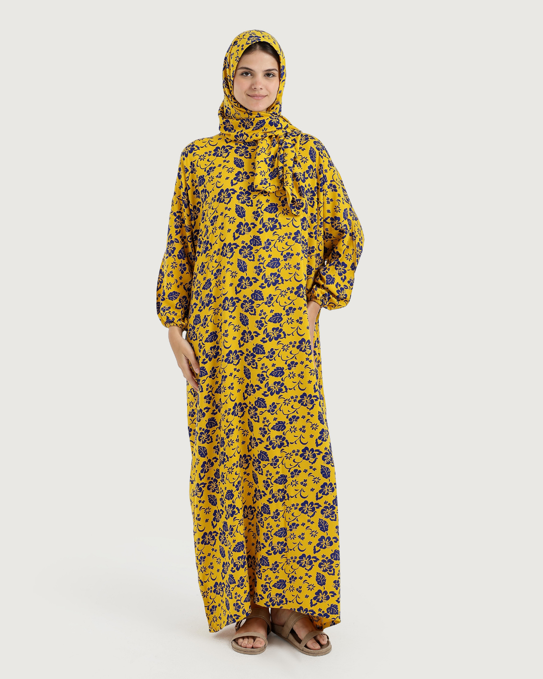 Printed Viscose Abaya 12