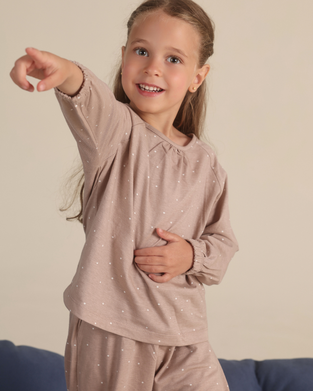 Girls Pajama in soft dots